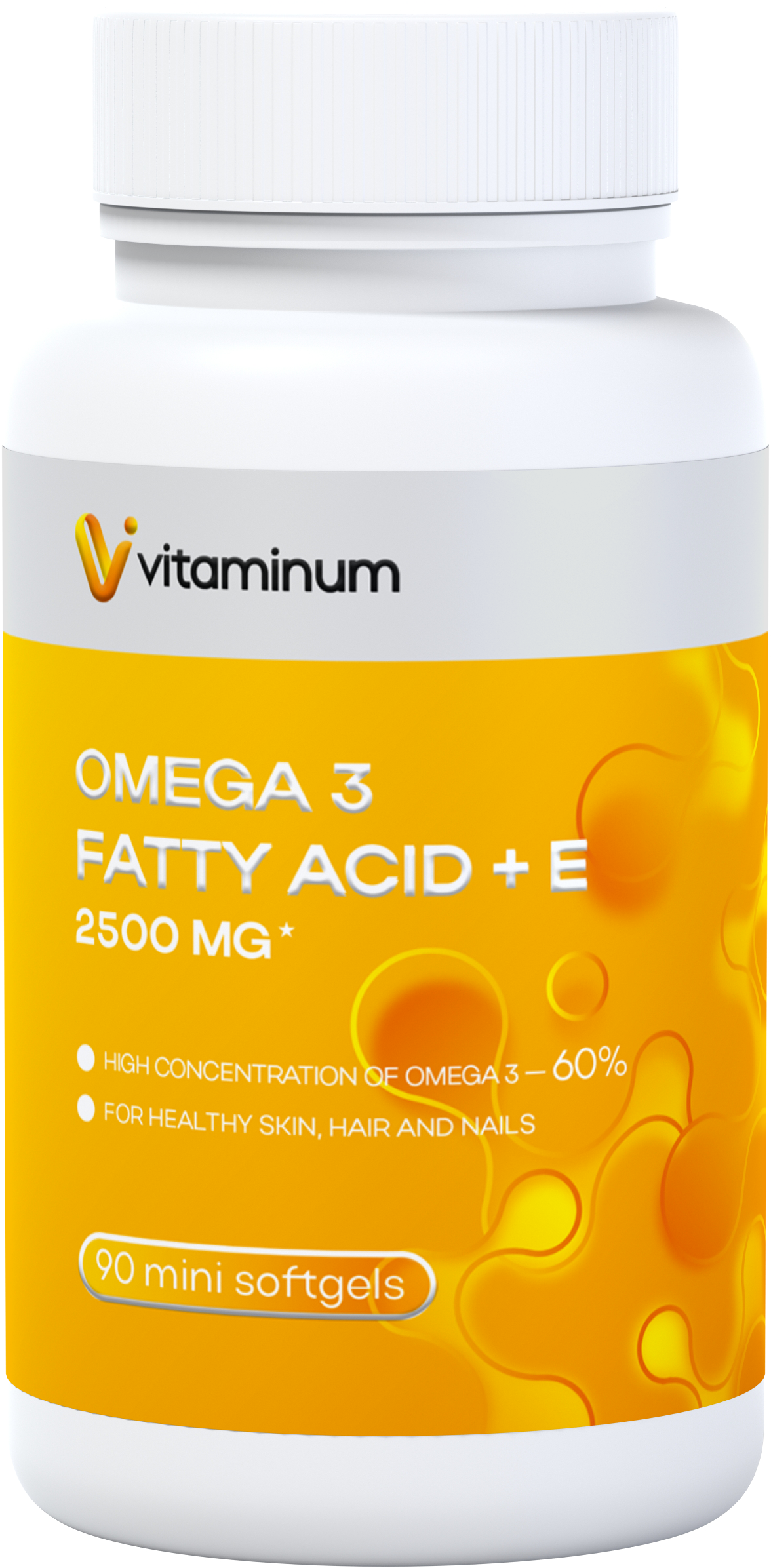  Vitaminum ОМЕГА 3 60% + витамин Е (2500 MG*) 90 капсул 700 мг   в Мегионе