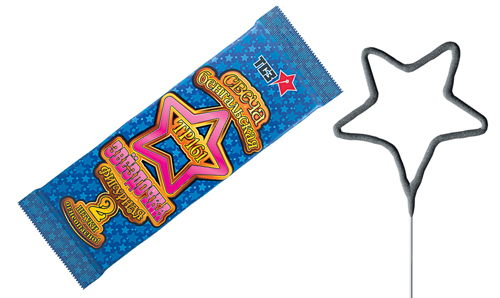  Бенгальские свечи фигурные 2 шт "Звездочка"  в Мегионе